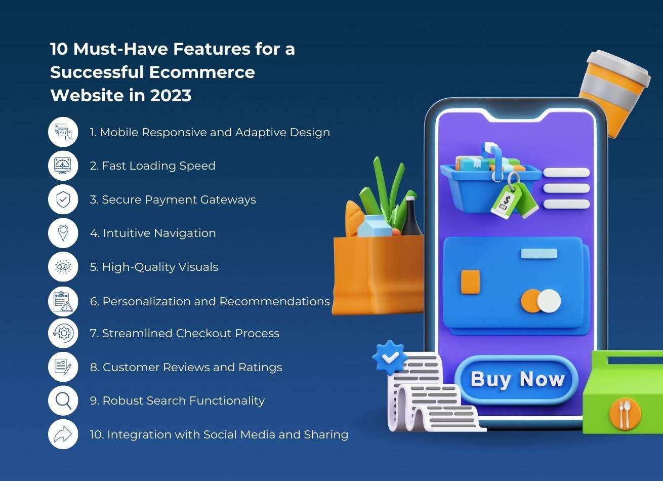 Top eCommerce Website Features List for 2023