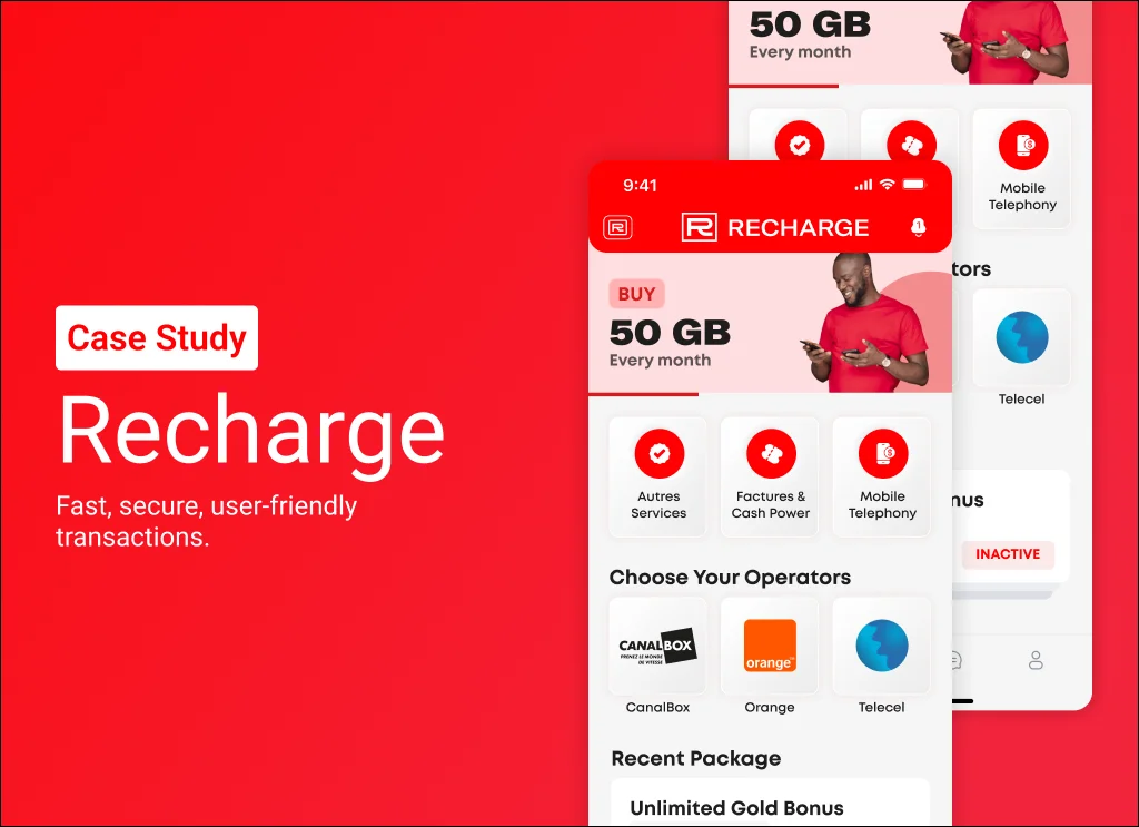 Recharge - Fast, secure, user-friendly transactions.